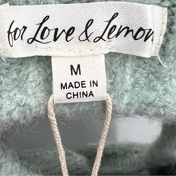 For Love & Lemons NWT Dominique Crop Sweater Tank in Mint size Medium - Picture 6 of 8